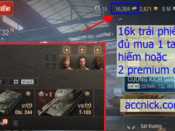 Acc world of tanks siêu ngon – IS-7, nhiều premium, 16k trái phiếu xài không hết