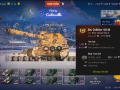 Acc world of tanks có 5 tank 10 là IS-7, Object 268, T62a, AMX30B, đặc biệt pháo BC 155 acc wot