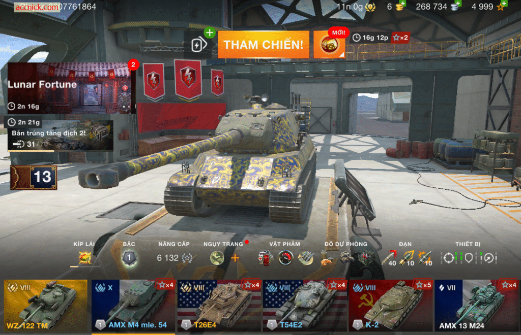 Acc có tank xanh AMX M4 mle 54