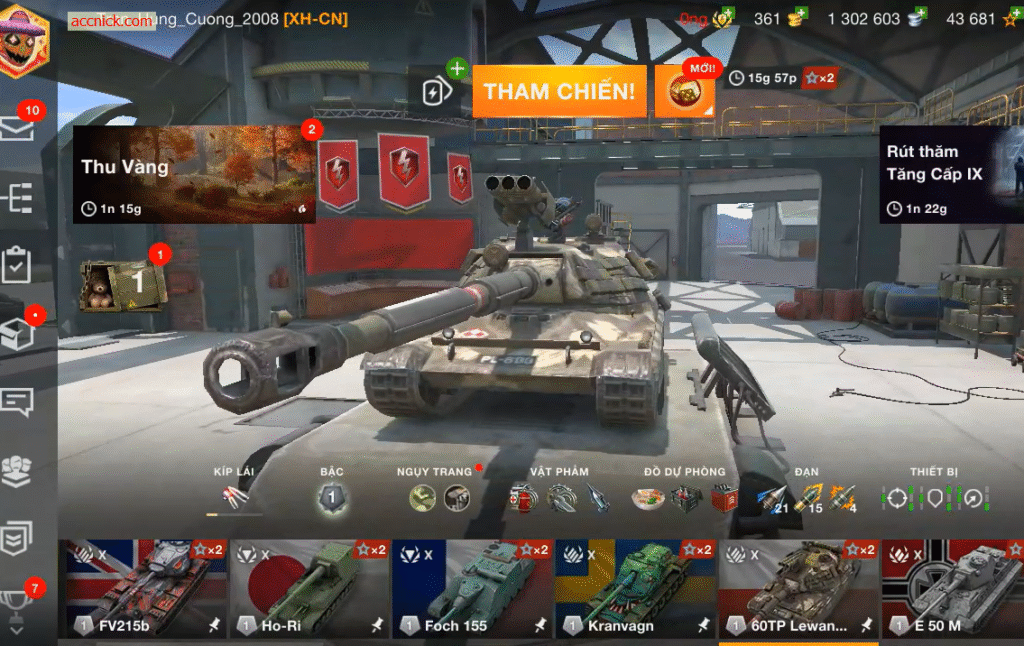 8 tank cấp 10 có sẵn