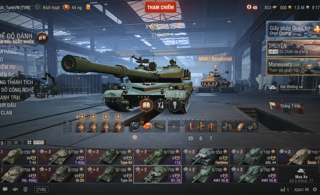 Acc World of Tanks PC gồm 6 tank X BZ-75, 113