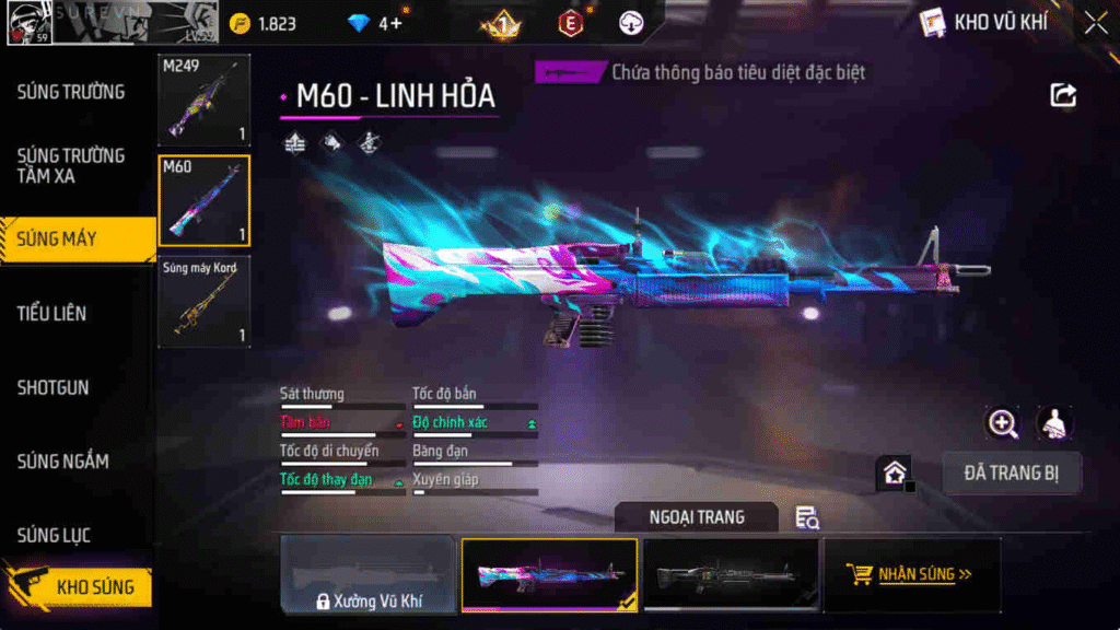 Bán acc FREE FIRE Level 59 Prime 3