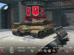 Bán acc World of Tank Blitz 5 xe cấp 10 và 2 triệu bạc, 5 tank 10 gồm BZ-75, T110E4,