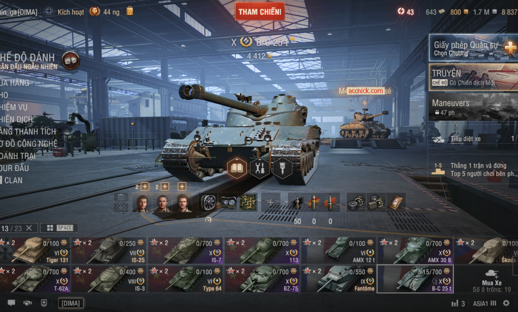 Acc World of Tanks PC gồm 6 tank 10