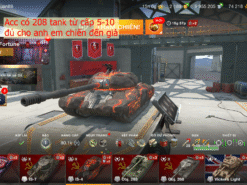 Alternative view of Shop acc wot blitz siêu VIP với 208 tank, 49 tank cấp 10, 64 xe Xanh + Vàng