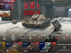 Bán acc WoT Blitz có tank premium ASTRON Rex, 600 vàng và 1,8 triệu bạc