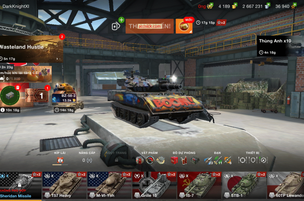 Bán acc World of Tanks Blitz 