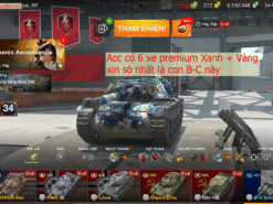 Alternative view of Acc wot blitz 3 tank cấp 10 với 6 tank xanh + vàng nick wotb ngon rẻ