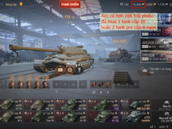 Bán acc World of Tanks PC sever ASIA, có sẵn 4 Xe cấp 10 là BZ-75, IS-7, 113, T62a và