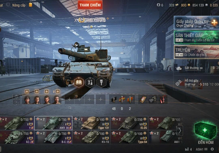 Acc wot có Nhiều Tank Premium