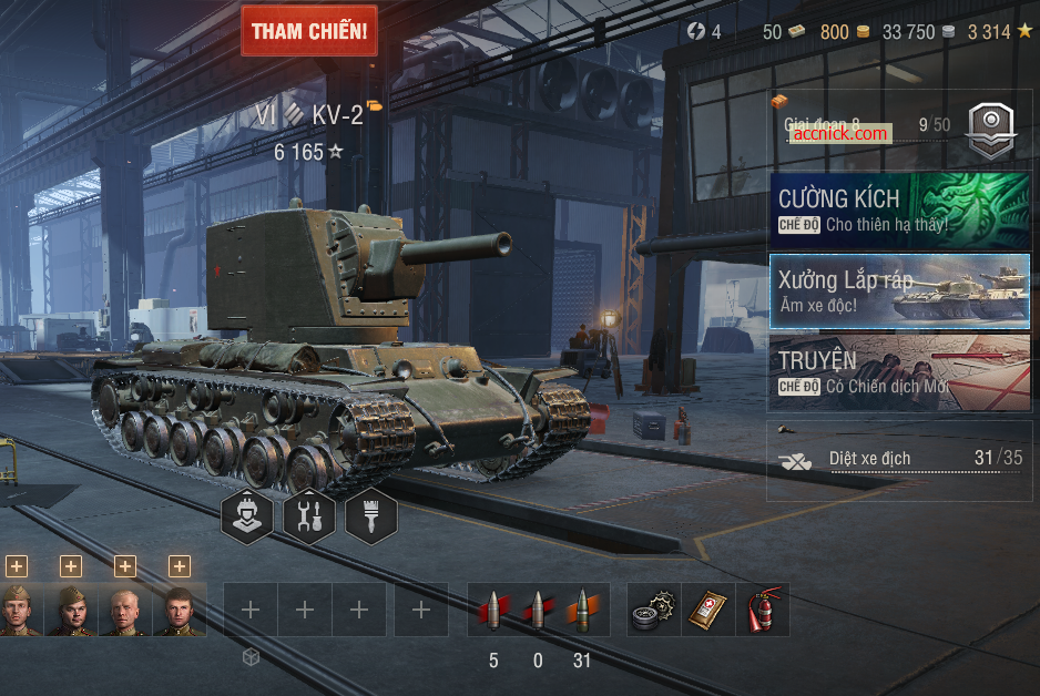 acc World of tanks giá rẻ chỉ 100k, có sẵn tank hạng nặng KV 2 cấp 6, bắn đầm tay,
