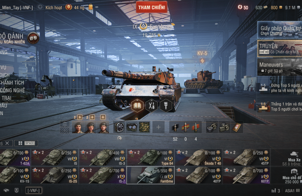 4 tank cấp X gồm IS-7, T-62A, Maus, 60TP