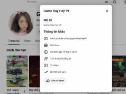 Bán kênh youtube 1020 sub kênh sạch view tự nhiên kênh cổ 2016