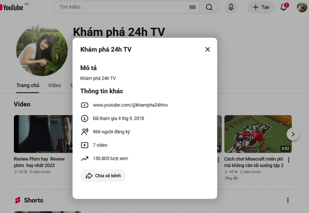 Bán Kênh Youtube gân 1k Sub - Kênh Cổ 2018 - View Thật kênh youtube sạch - Gần Đủ BKT