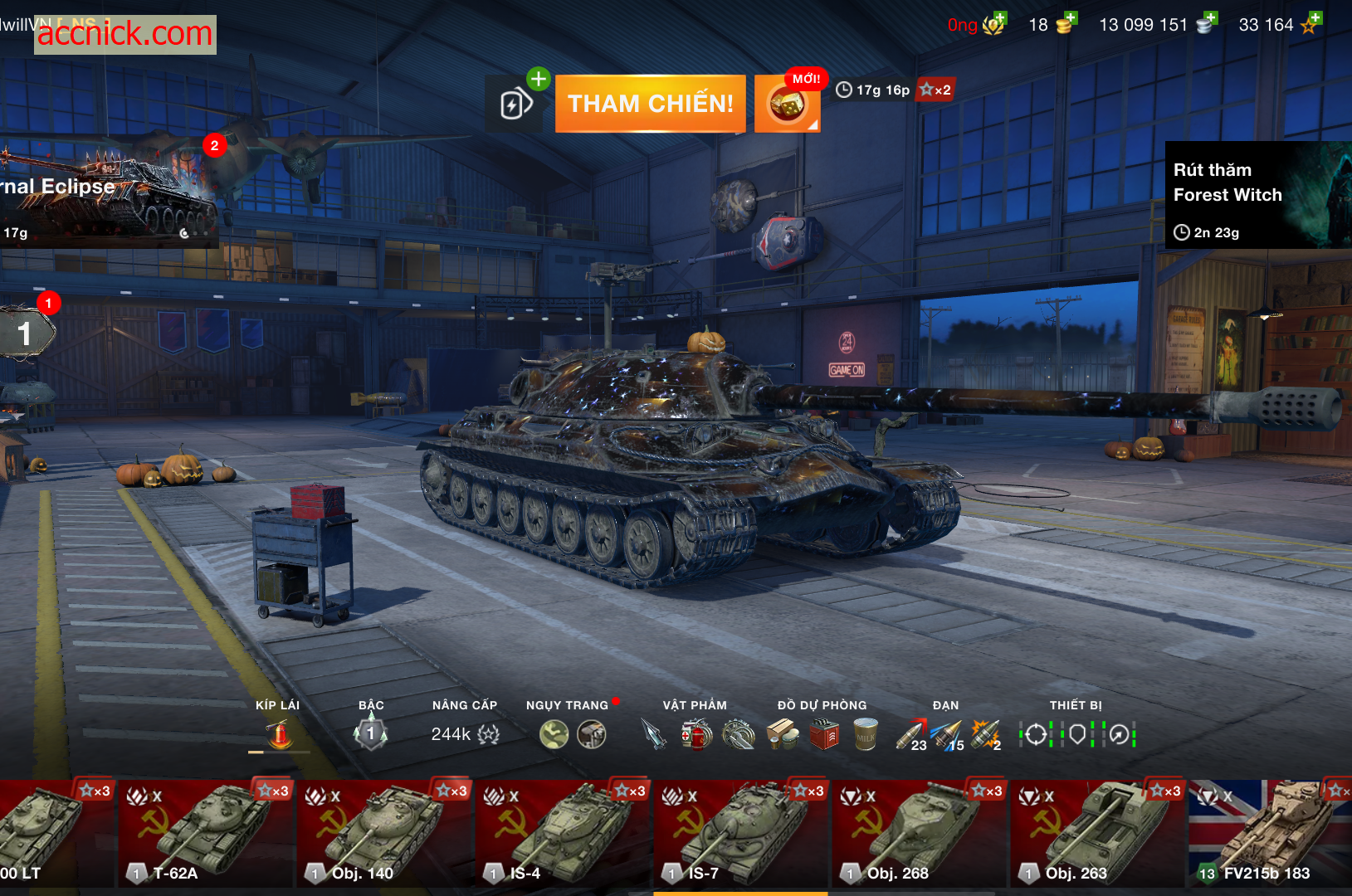 Acc Wot Blitz khủng 28 tank X 13 triệu bạc shop acc World of Tanks Blitz - Ảnh 2